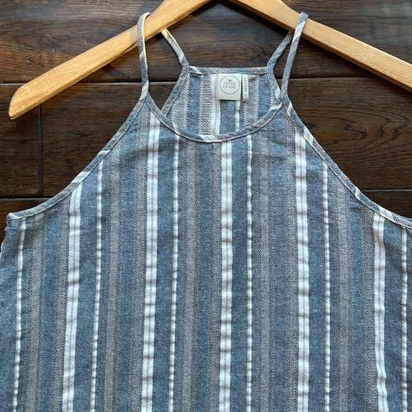 Paper Crane Anthropologie Linen vertical stripe oversized box tank top - Picture 4 of 9